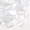 Cat Eye Cabochons, teardrop, White, 14x10x2.5mm