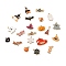 Halloween Alloy Enamel Pendants, Golden, Mixed Shapes, Mixed Color, 10~24x10~26x1~4mm, Hole: 1.2~2mm