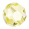 Preciosa® Crystal Beads, Czech Crystal, 451 19 602 Round, 80100 Jonquil, 3mm, Hole: 0.5mm