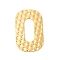 Ion Plating(IP) 304 Stainless Steel Pendants, Oval Charms, Real 18K Gold Plated, 33x20.5x0.7mm, Hole: 1.5mm
