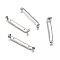Tarnish Resistant 304 Stainless Steel Brooch Pin Back Bar Findings, Stainless Steel Color, 38x5x6mm, Pin: 0.8mm