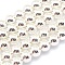 Electroplate Non-magnetic Synthetic Hematite Beads Strands, Grade AAA, Long-Lasting Plated, Round, Silver Plated, 4mm, Hole: 1mm, about 105pcs/strand, 15.7 inch(40cm)
