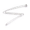 Brass Cable Chain Necklaces, Nickel Free, Platinum, 18 inch, 2x1.5mm