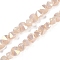 Electroplate Glass Beads Strands, Faceted, Plated AB Colors, Cone, Misty Rose, 5x6.5x5mm, Hole: 1.2mm, about 95~100pcs/strand, 18.66~19.06''(47.4~48.4cm)
