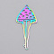 Ion Plating(IP) 201 Stainless Steel Pendants, Laser Cut, Woman, Rainbow Color, 48x22x1mm, Hole: 1.6mm