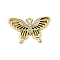 Alloy Rhinestone Pendants, UV Plated, Butterfly, Light Gold, 19x29x3.5mm, Hole: 1.5mm