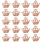 Zinc Alloy Charms, Lead Free & Cadmium Free, Crown Shape, Rose Gold, 13x14x3mm, Hole: 2mm