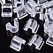 Transparent AS Plastic Base Buckle Hair Findings, for Hair Tie Accessories Making, Clear, 10x12x7.5mm, about 2000pcs/bag