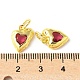 Латунные микро проложить кубического циркония подвески KK-U067-10G-02-3