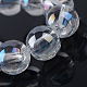 Стеклянные бусины с гальваническим покрытием  EGLA-Q062-8mm-A09-4