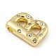 Латунные микропаве прозрачные подвески с фианитом KK-E093-04G-B-2