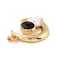 Кулоны из экологически чистой латуни с эмалью KK-D066-13G-RS-3