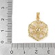 Латунные микропаве прозрачные подвески с фианитом ZIRC-M001-10G-3