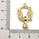 Латунные микро проложить кубического циркония раз за застежками KK-U037-25G-01-3