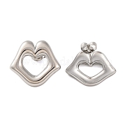 Серьги-гвоздики из нержавеющей стали 304 EJEW-G395-08P