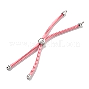 Серебряные браслеты из витого нейлонового шнура DIY-B066-03P-25