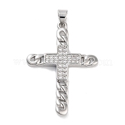 Подвески из латуни с покрытием из прозрачного кубического циркония KK-M293-12P