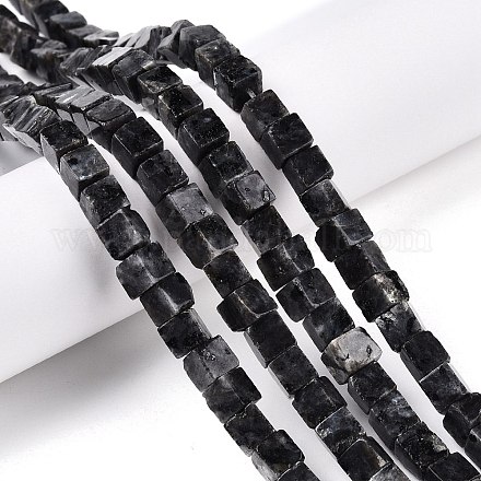 Натуральные нити бус из ларвикита G-T139-6x6-25A-1