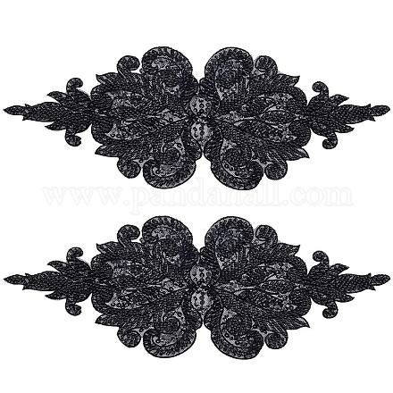 Аппликация из бисера с цветочным узором DIY-WH0297-44B-1