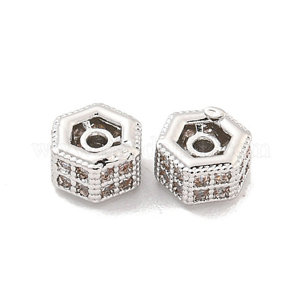 Латунные микропаве из прозрачного кубического циркония KK-Z044-07P-1