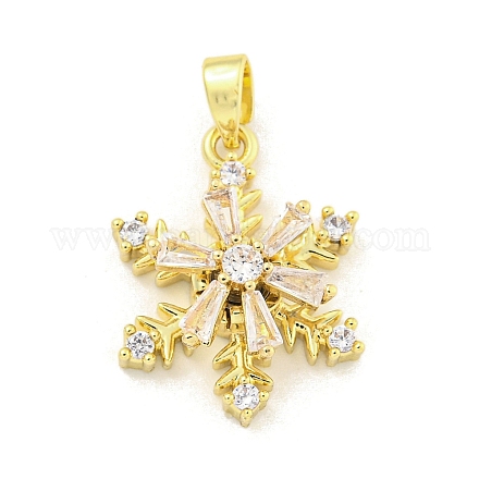 Подвески из латуни с покрытием из прозрачного кубического циркония KK-M291-05G-1