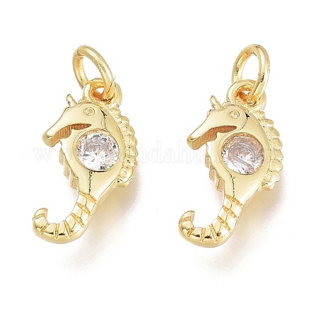 Латунные микропаве прозрачные кубические циркониевые подвески KK-M206-36G-1