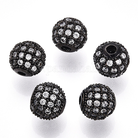 Стойки обшивки латунь кубического циркония бусы ZIRC-S001-8mm-A04-1