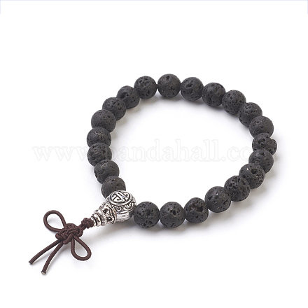 Браслеты из натурального камня круглой формы BJEW-JB03845-01-1
