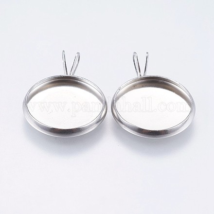 Подвеска-кабошон из нержавеющей стали 304 STAS-I069-37-14MM-1