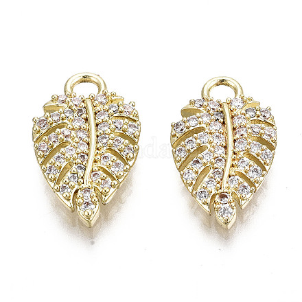 Латунные микропаве прозрачные подвески с фианитом X-KK-S310-46-1