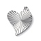 Non-Tarnish 304 Stainless Steel Pendants, Heart Charm, Stainless Steel Color, 21.5x17x2mm, Hole: 1.8mm