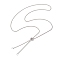 Brass Slider Necklace Makings, with Curb Chain and Slider Beads, Real Platinum Plated, 24.02 inch(61cm)