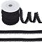 NBEADS 10.94 Yards(10m) Edge Lingerie Elastic Stretch, 12mm Flat with Laciness Elastic Cord Strap Edge Crocheted Lace Cord Ribbon for DIY Sewing Making, Wedding Decorations and Gift Wrapping, Black