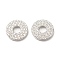Eco-Friendly Brass Micro Pave Cubic Zirconia Linking Ring, Long-Lasting Plated, Lead Free & Cadmium Free, Ring, Real Platinum Plated, 12.5x1.5mm, Inner Diameter: 4.5mm