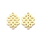 Baroque Style Zinc Alloy Connector Charms, Cadmium Free & Lead Free, Chinese Knot, Light Gold, 17x13.5x1mm, Hole: 1.2mm