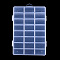 Plastic Bead Storage Containers, 24 Compartments, Rectangle, Clear, 19.5x13.8x3.5cm, Hole: 7x18mm, Compartment: 22x40mm