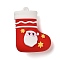 Christmas PVC Plastic Pendants, Christmas Socking, 44x35x21mm, Hole: 2mm