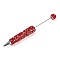Iron Beadable Pen, Ball-Point Pen, with Polymer Clay Rhinestone, for DIY Personalized Pen with Jewelry Beads, Random Underlay, Hyacinth, 149x16mm