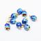 Electroplate Brass Enamel Charms, Lead Free & Cadmium, Fish, Golden, 15x8x7mm, Hole: 3mm