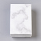 Paper Cardboard Jewelry Boxes, Rectangle, White, 8.1x5.1x2.7cm