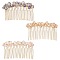 CRASPIRE Bride Wedding Glass Hair Side Comb Colorful Crystal Bridal Hair Combs 3 Colors Crystal Hair Pieces Daily Hair Accessories for Women