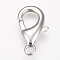 Tarnish Resistant 304 Stainless Steel Lobster Claw Clasps, Parrot Trigger Clasps, Stainless Steel Color, 23x14x5mm, Hole: 3mm