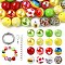 DIY Jewelry Making Kits, including Acrylic Beads, with Iron Finding, Mixed Color, Beads: 20mm, Hole: 2mm