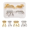 4 Sets 4 Style Alloy Magnetic Slide Lock Clasps, with Lobster Claw Clasps, Cadmium Free & Lead Free, Tube, Platinum & Golden, 25x15x1.5mm, 1 set/style