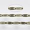 Brass Dapped Chains, Cable Chains, Soldered, Cadmium Free & Nickel Free & Lead Free, with Spool, Flat Oval, Antique Bronze, 5.2x2.2x0.2mm, about 39.37 Feet(12m)/roll