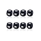 20Pcs Black Cube Letter Silicone Beads 12x12x12mm Square Dice Alphabet Beads with 2mm Hole Spacer Loose Letter Beads for Bracelet Necklace Jewelry Making, Letter.W, 12mm, Hole: 2mm
