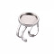Non-Tarnish 201 Stainless Steel Cuff Pad Ring Settings, Laser Cut, Stainless Steel Color, Tray: 14mm, US Size 7 1/4(17.5)~US Size 8(18mm)