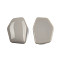 Opaque Acrylic Cabochons, Irregular Hexagon, Dark Gray, 25.5x19.5x5.5mm, about 253pcs/500g