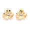 Brass Micro Pave Cubic Zirconia Pendants, Flower, Nickel Free, Long-Lasting Plated, Real 18K Gold Plated, 21x20.5x4.5mm, Hole: 1.8mm