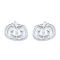 Non-Tarnish 201 Stainless Steel Pendants, Pumpkin Jack-O'-Lantern, Halloween Style, Stainless Steel Color, 23x28.5x1mm, Hole: 1mm